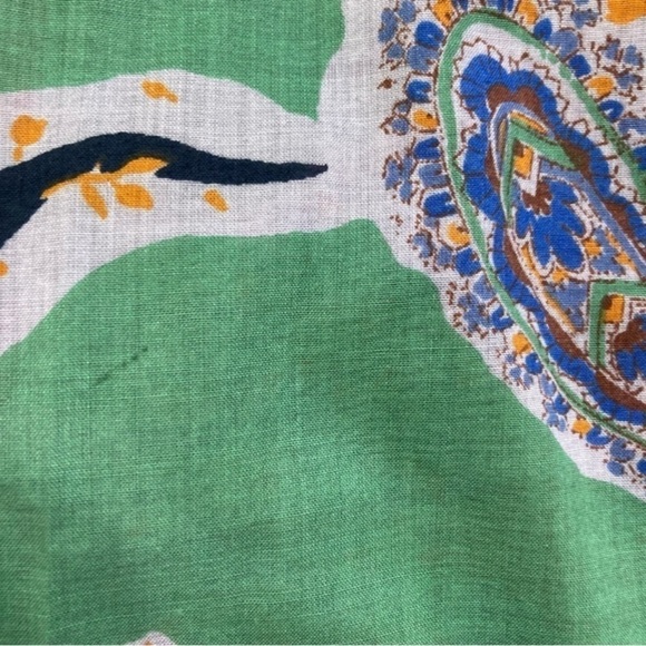 VTG ‘80s Albert Nipon Two Piece Set Blouse & Skirt Green Paisley Floral Size XS - Picture 13 of 16